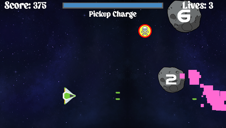 Cosmic Blasters Gameplay Screen