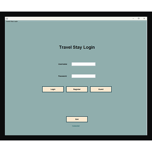 Screenshot of Travel Lodging Application